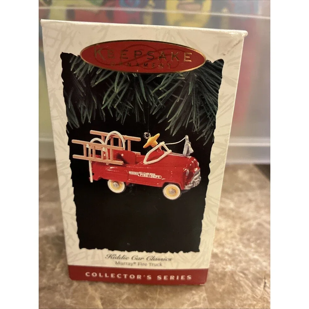 Hallmark 995 Murray Fire Truck Kiddie Car Classic Ornament &Box QX5027 1